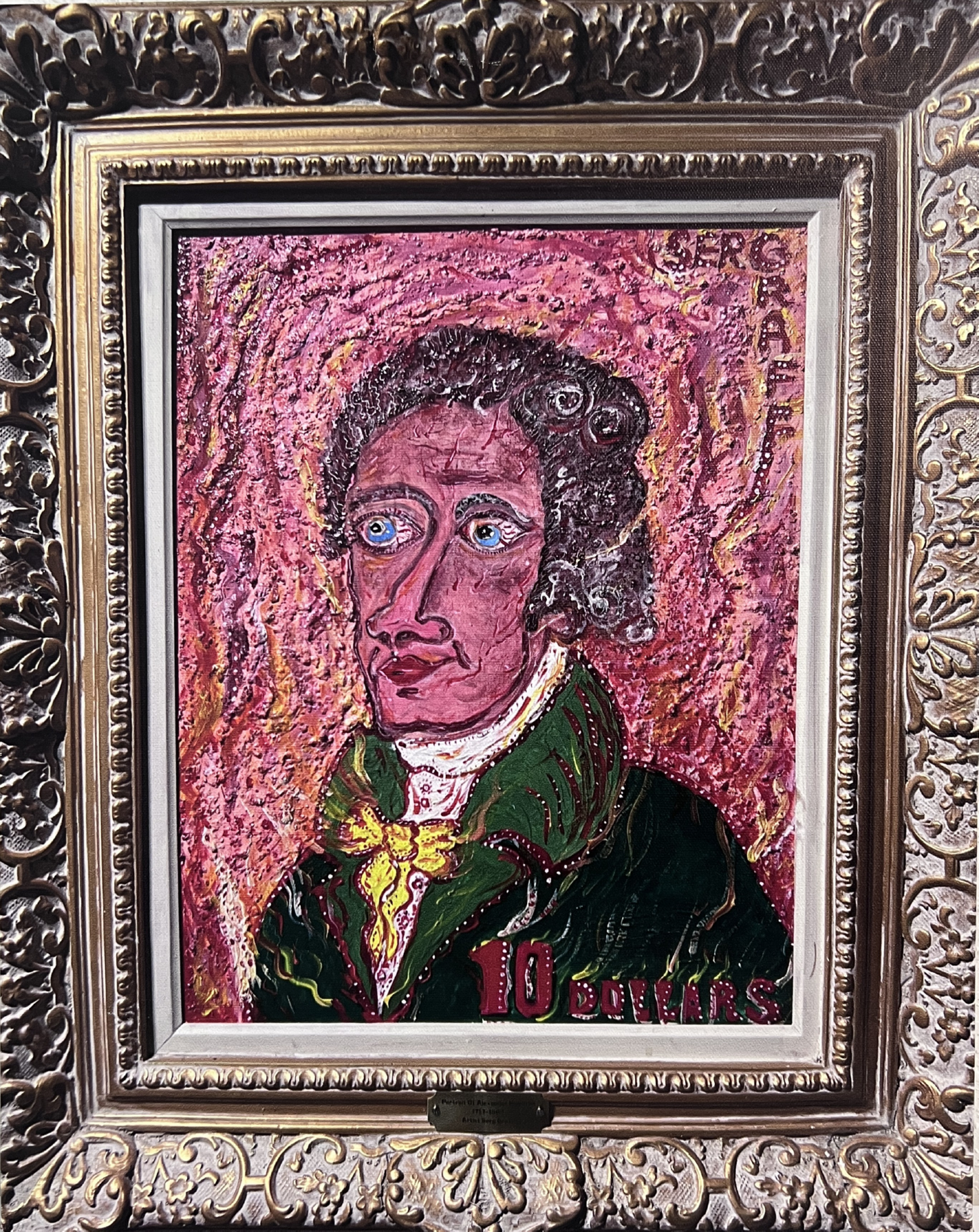PRINT On Canvas, Portrait ALEXANDER HAMILTON By Serg Graff Limited Edition COA