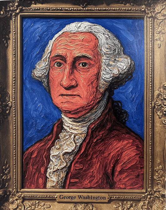 George Washington - Print on Canvas by Serg Graff, Surreal Pop Art Portrait