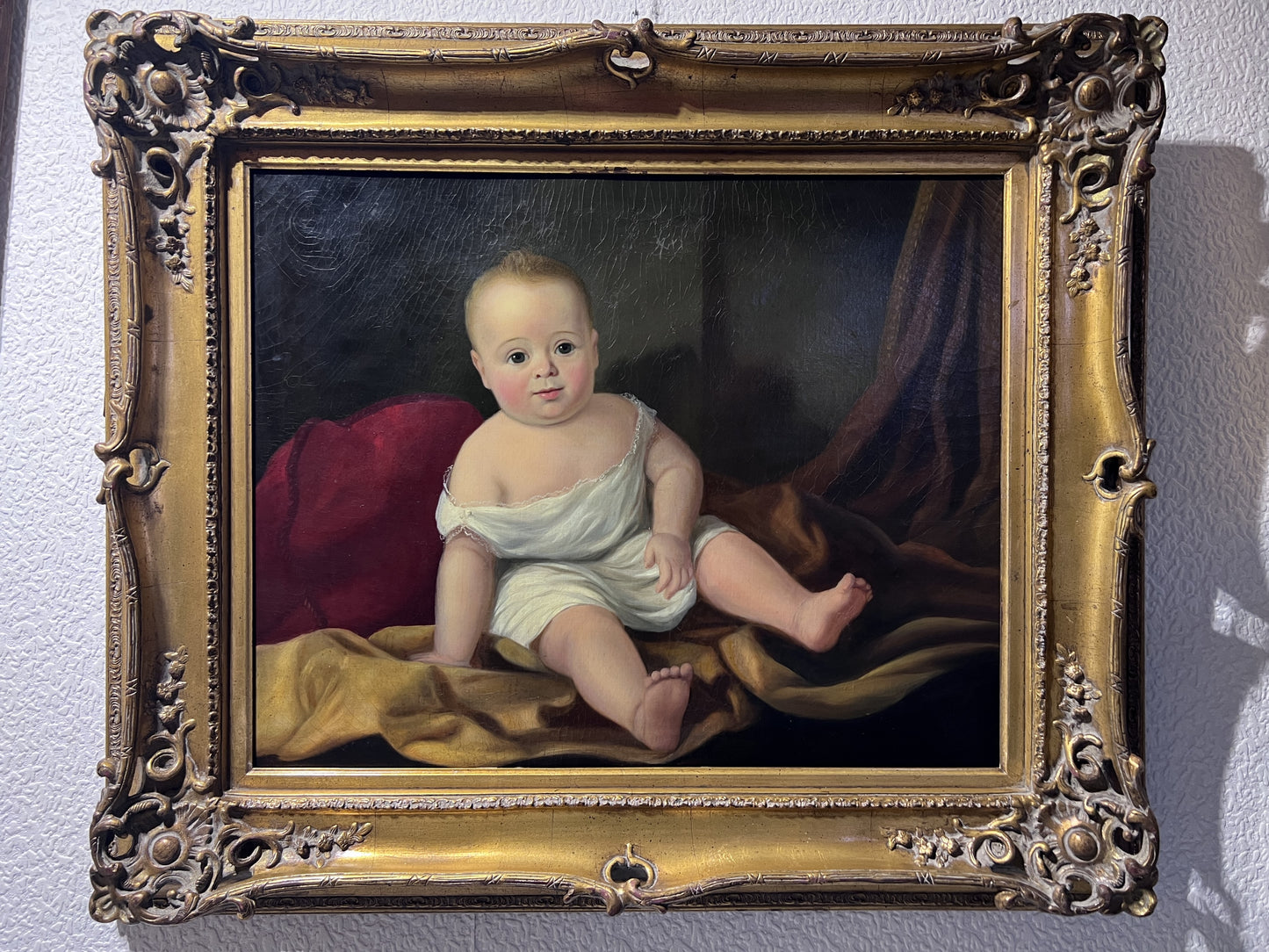 Famous American Artist John O'Brien Inman (1828-1896) O/C Antique 1864 Portrait