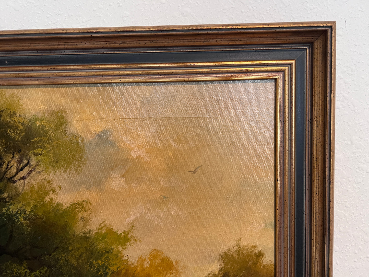 ✨ “At The Inn” by Henry T. Harvey – Vintage Oil Painting on Canvas, Framed