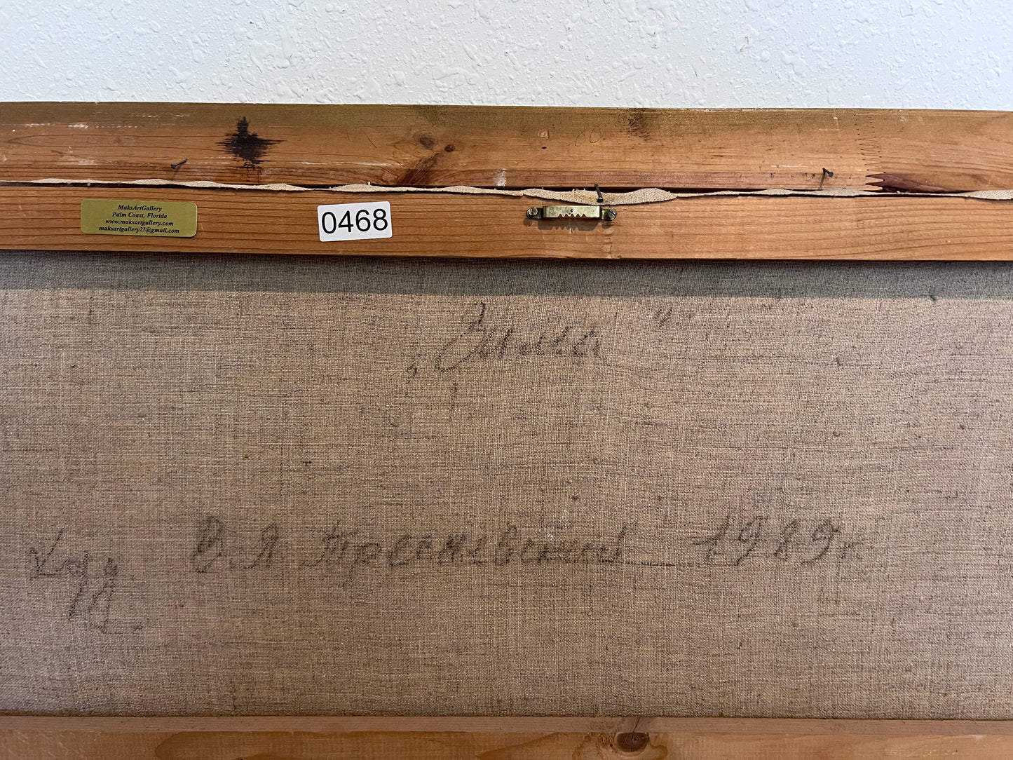 Oil Painting Winter Landscape with Russian Church –by Russian Artist Tresnevskiy