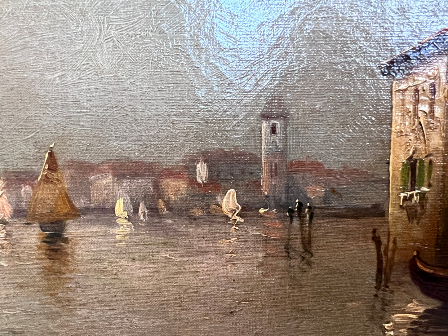 Boris Major (Russian-American 1876 - 1951) original O/C Painting, Venice Italy