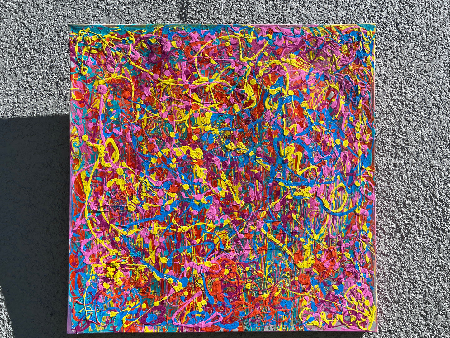 One-Of-A-Kind Abstract Painting on Canvas by Serg Graff " Modern Vision", COA
