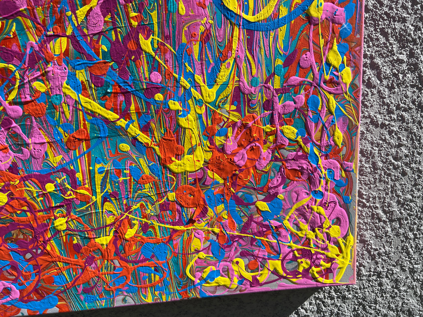 One-Of-A-Kind Abstract Painting on Canvas by Serg Graff " Modern Vision", COA