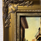 1929 Vintage oil painting on canvas, European cityscape, framed, Signed