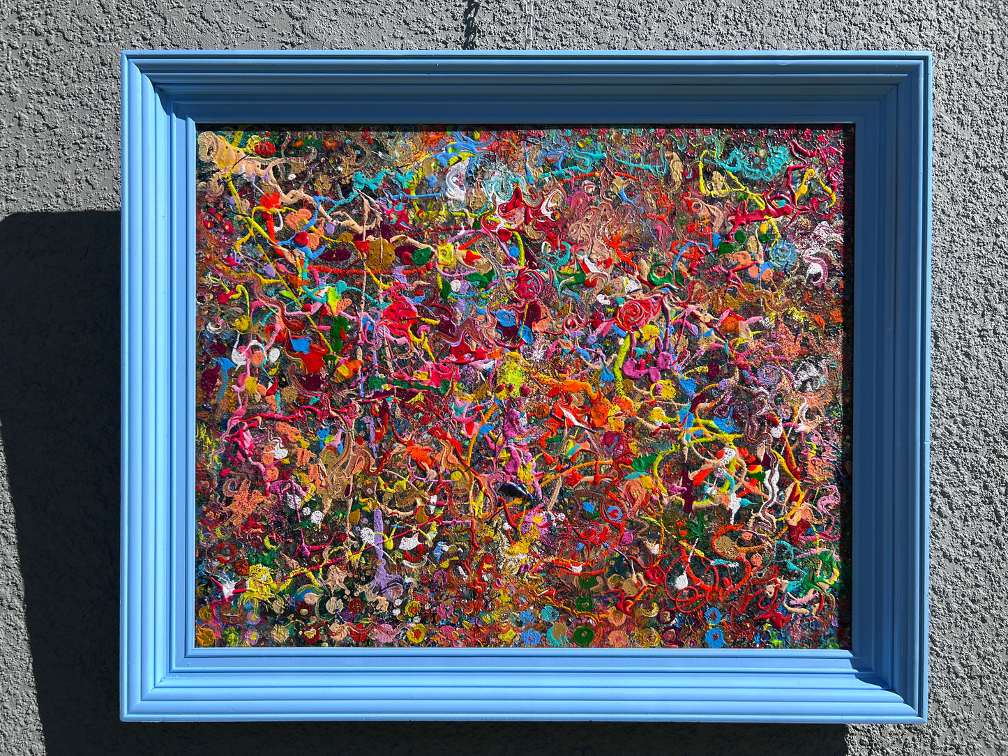 Abstract Painting on Canvas by Serg Graff, "Welding Spatter", COA