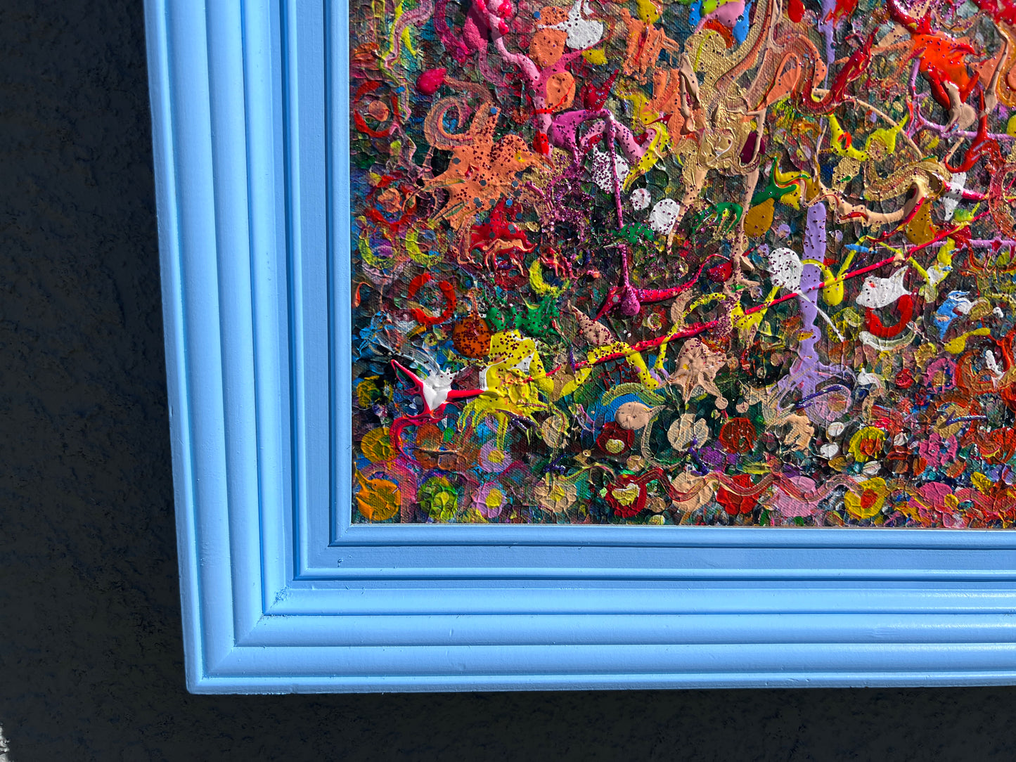 Abstract Painting on Canvas by Serg Graff, "Welding Spatter", COA