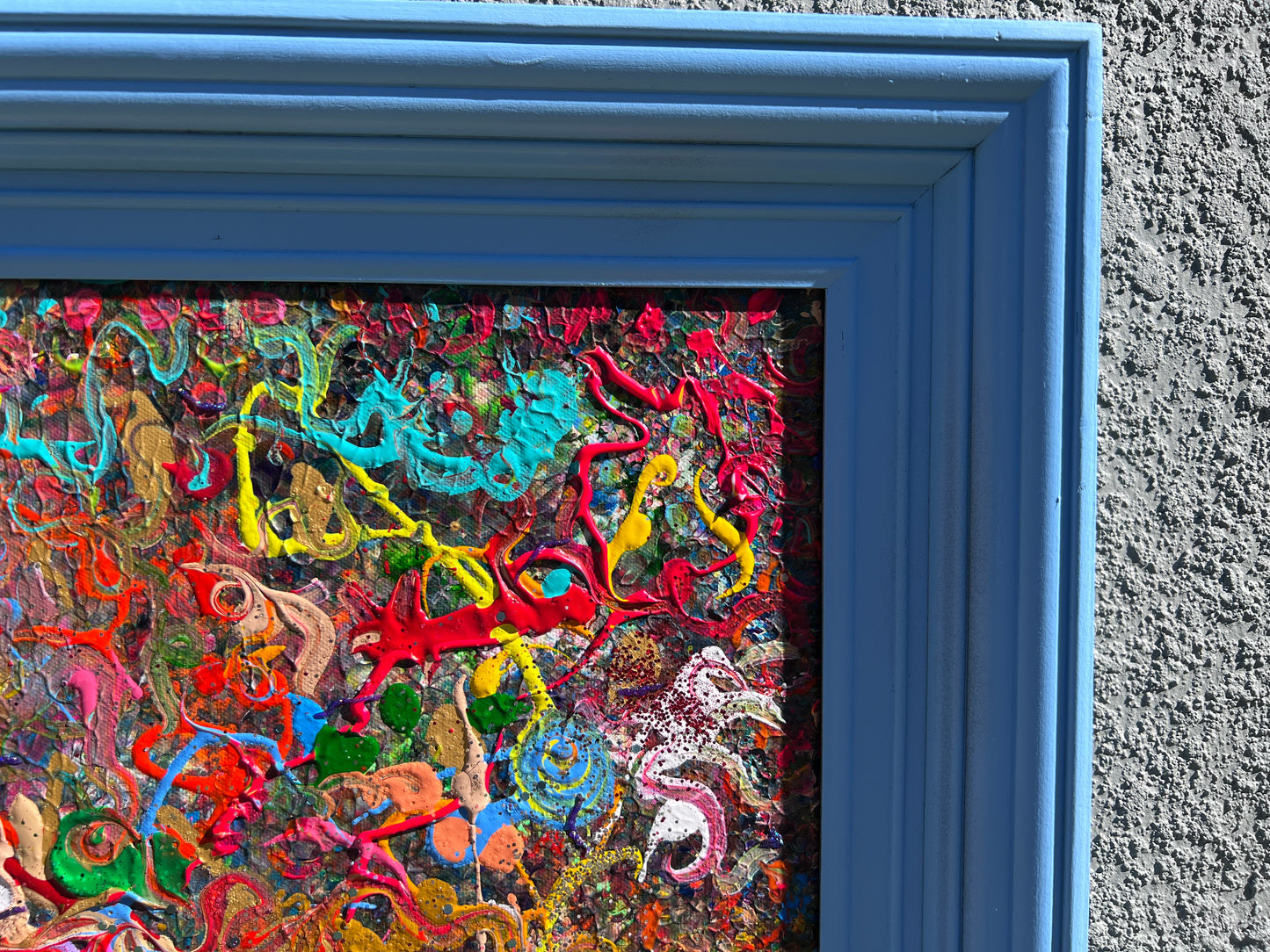 Abstract Painting on Canvas by Serg Graff, "Welding Spatter", COA
