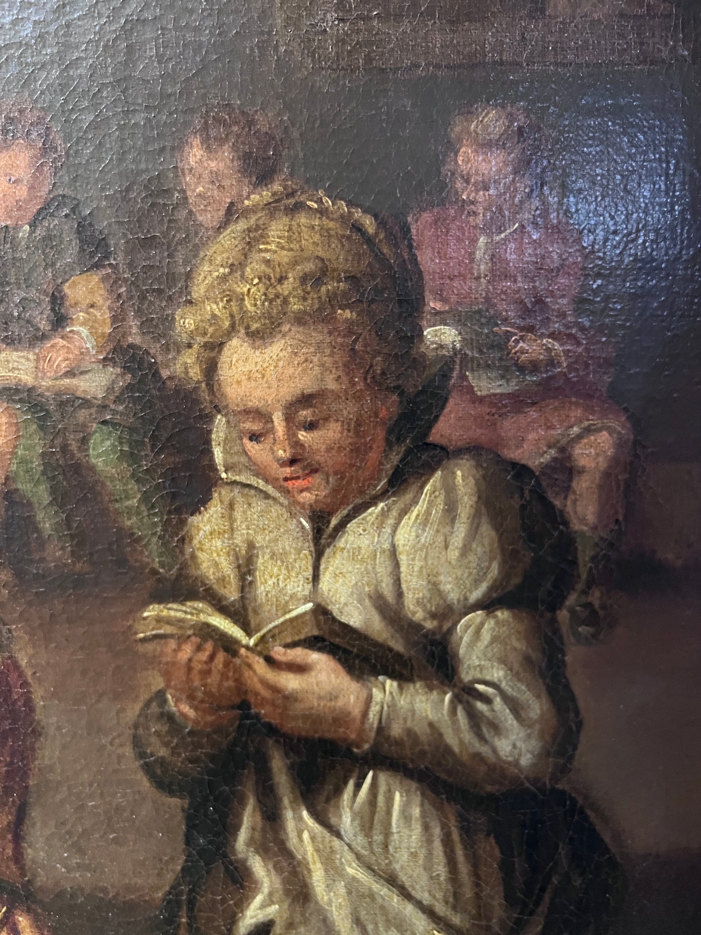 Antique A.Van Ostade Dutch School original oil painting on canvas, Genre scene