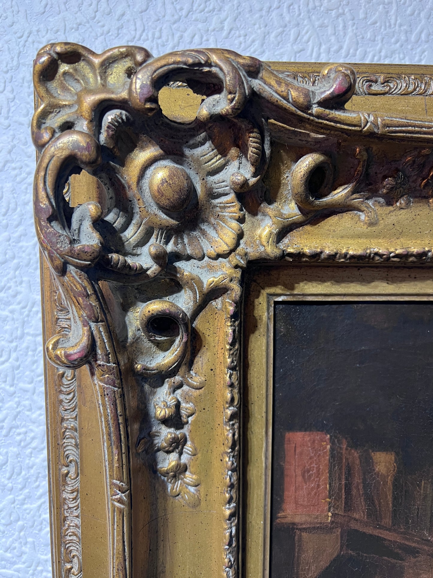 Antique A.Van Ostade Dutch School original oil painting on canvas, Genre scene