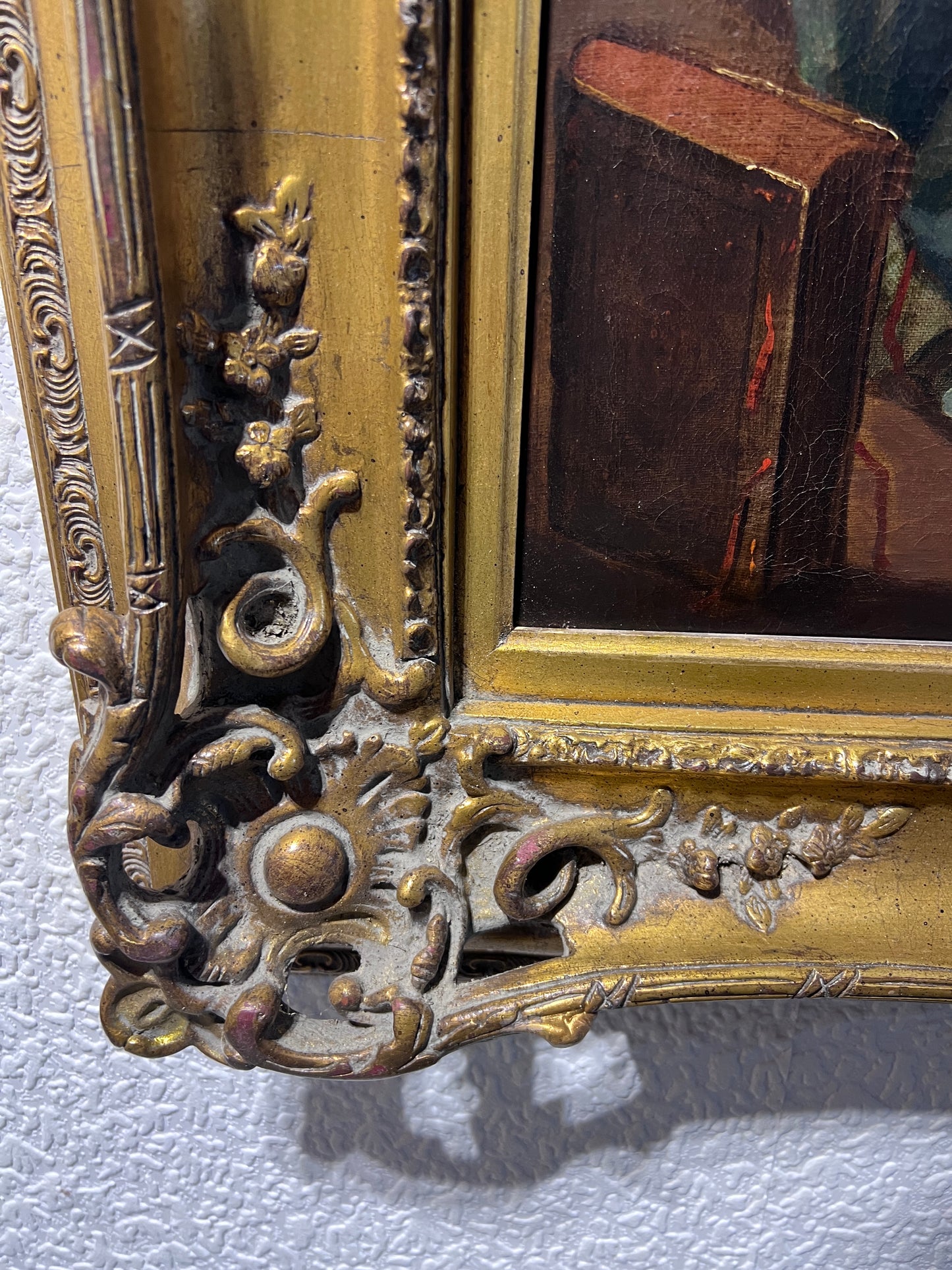 Antique A.Van Ostade Dutch School original oil painting on canvas, Genre scene