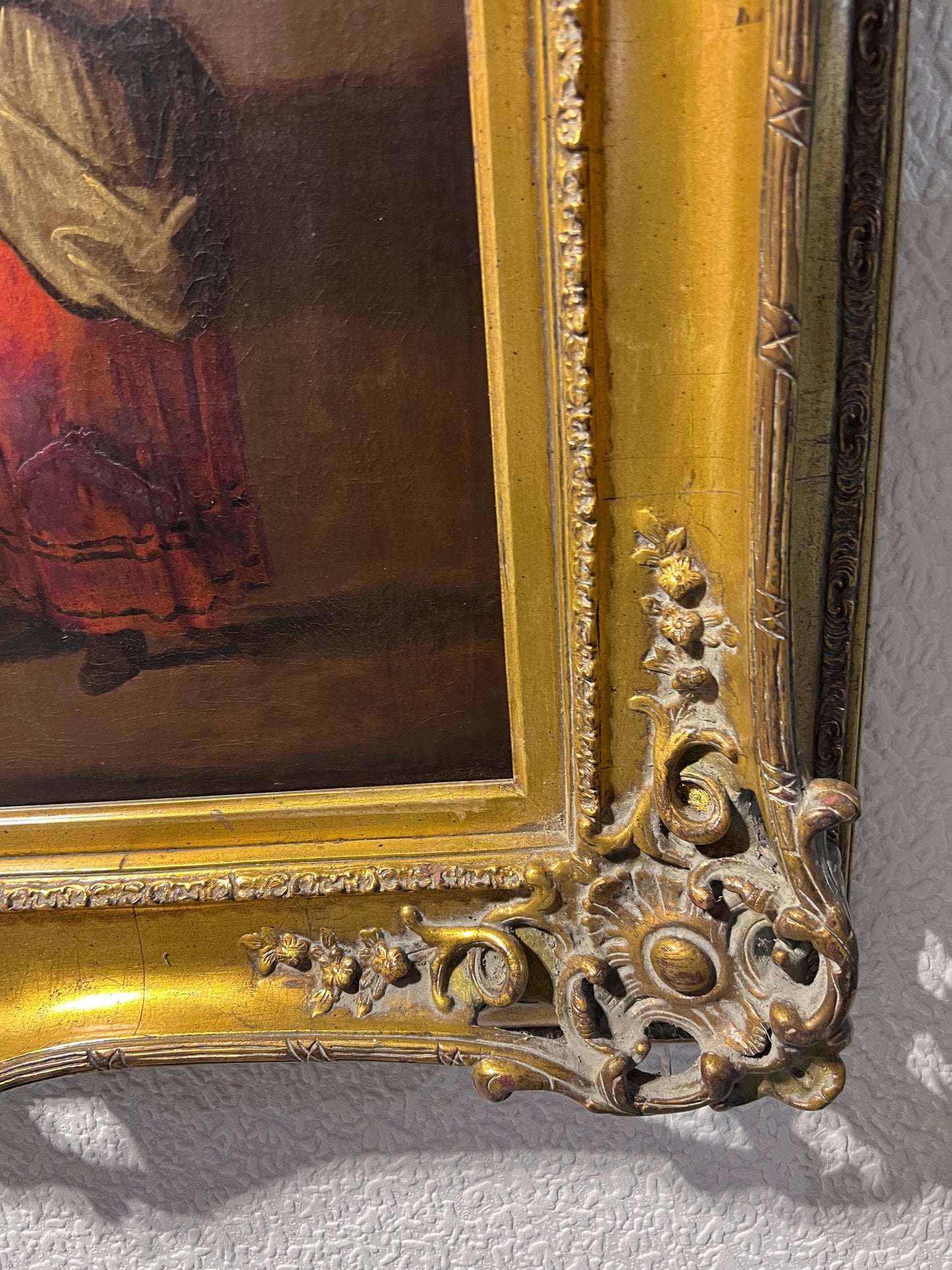Antique A.Van Ostade Dutch School original oil painting on canvas, Genre scene