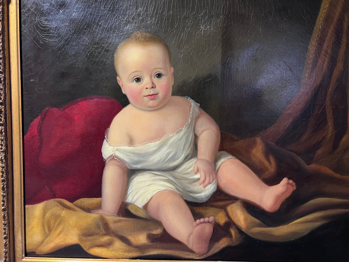 Famous American Artist John O'Brien Inman (1828-1896) O/C Antique 1864 Portrait