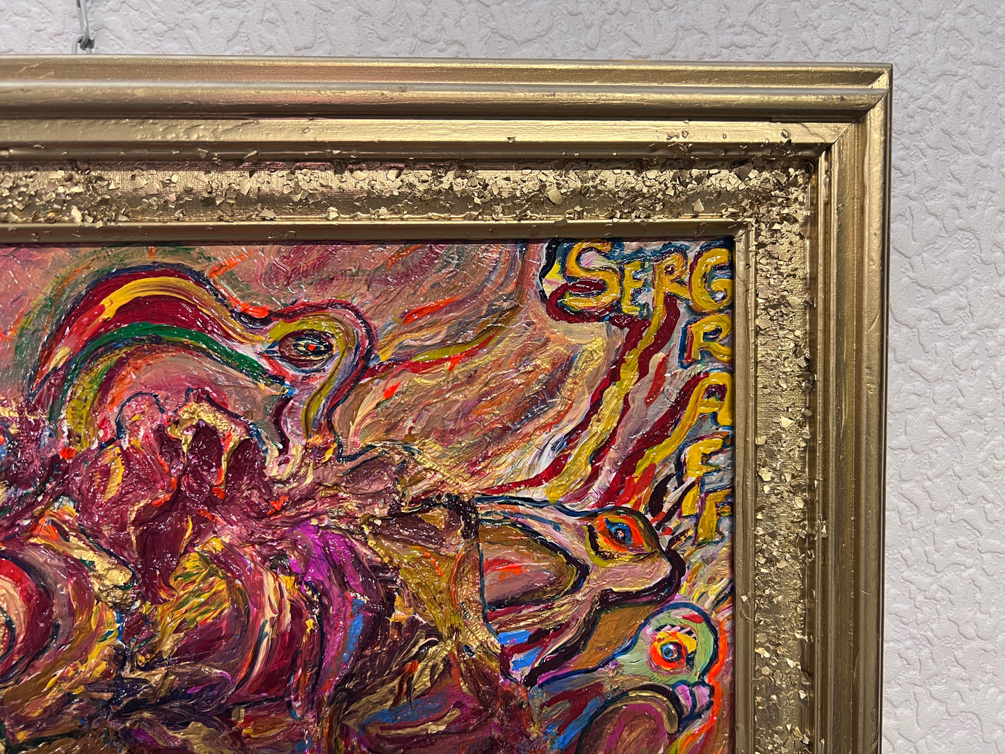 Original Painting on Canvas in a Fantasy Abstract Style by Serg Graff "LOOP" COA