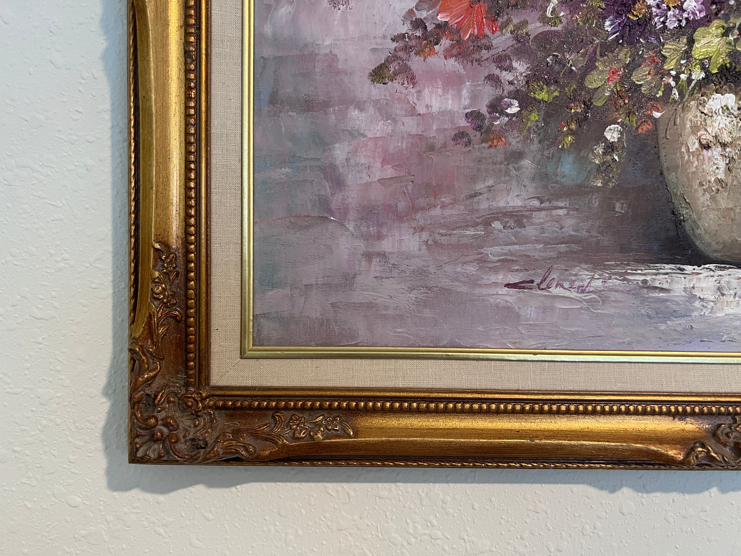 Original Oil Painting on canvas, Still Life, Flowers, Signed, Framed