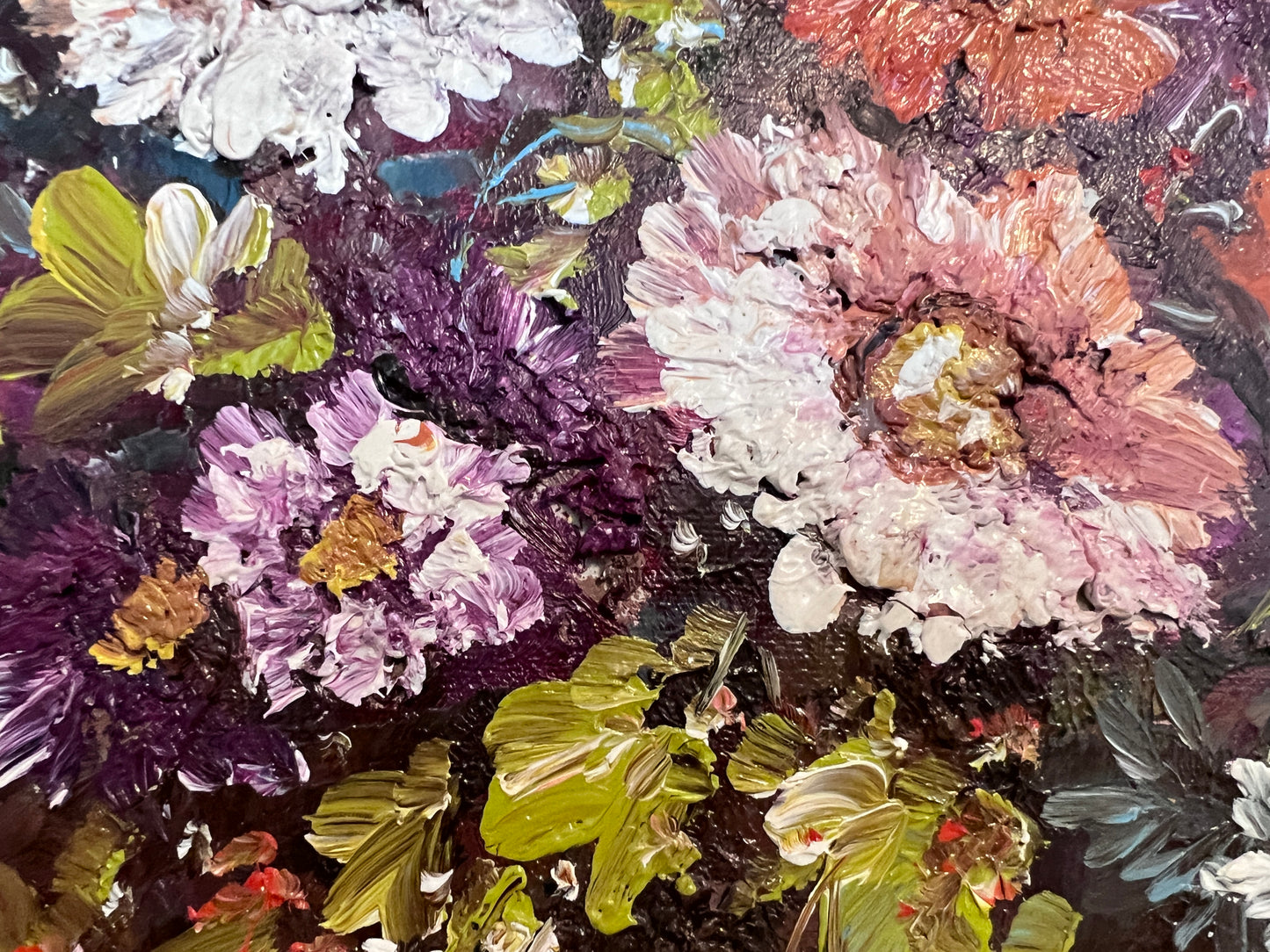 Original Oil Painting on canvas, Still Life, Flowers, Signed, Framed