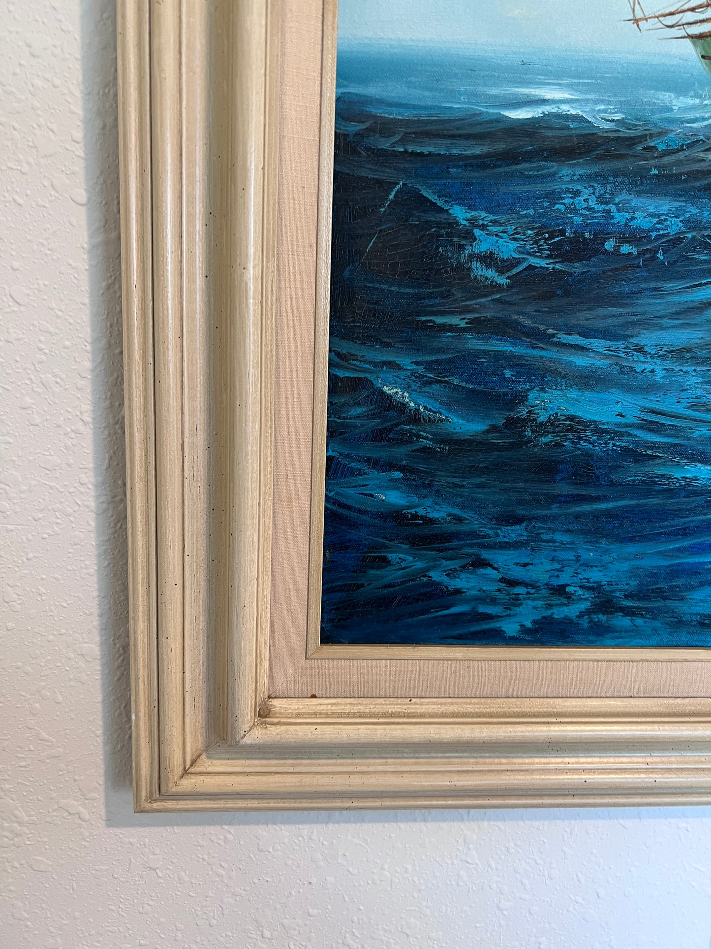 Listed Artist Hewett JACKSON 1914-2007, seascape Original oil painting on canvas