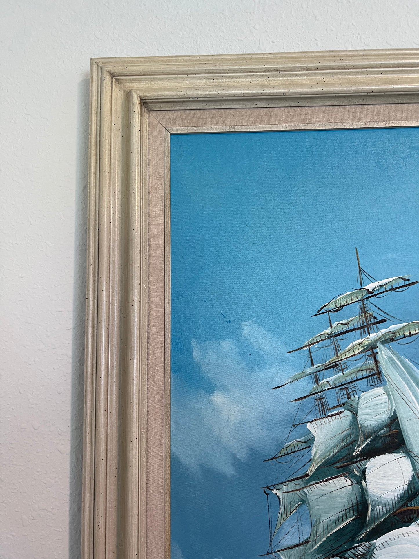 Listed Artist Hewett JACKSON 1914-2007, seascape Original oil painting on canvas