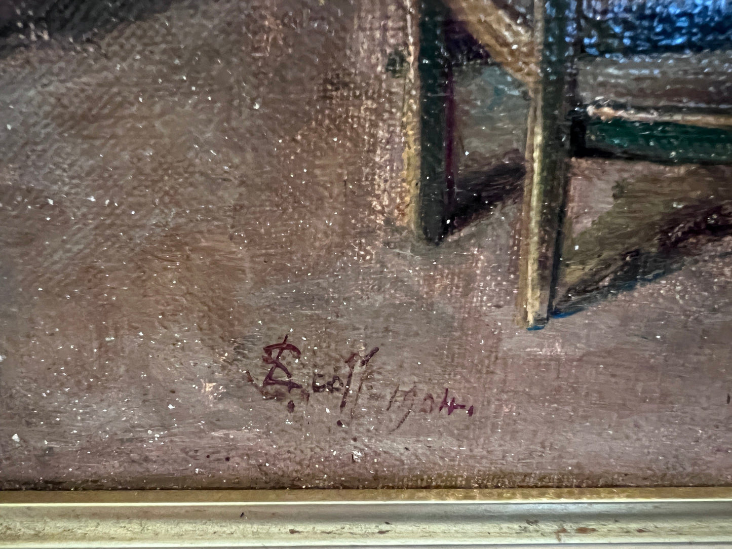 1904 L.Scott After Federico Mazzotta Antique Oil painting on canvas, Genre scene