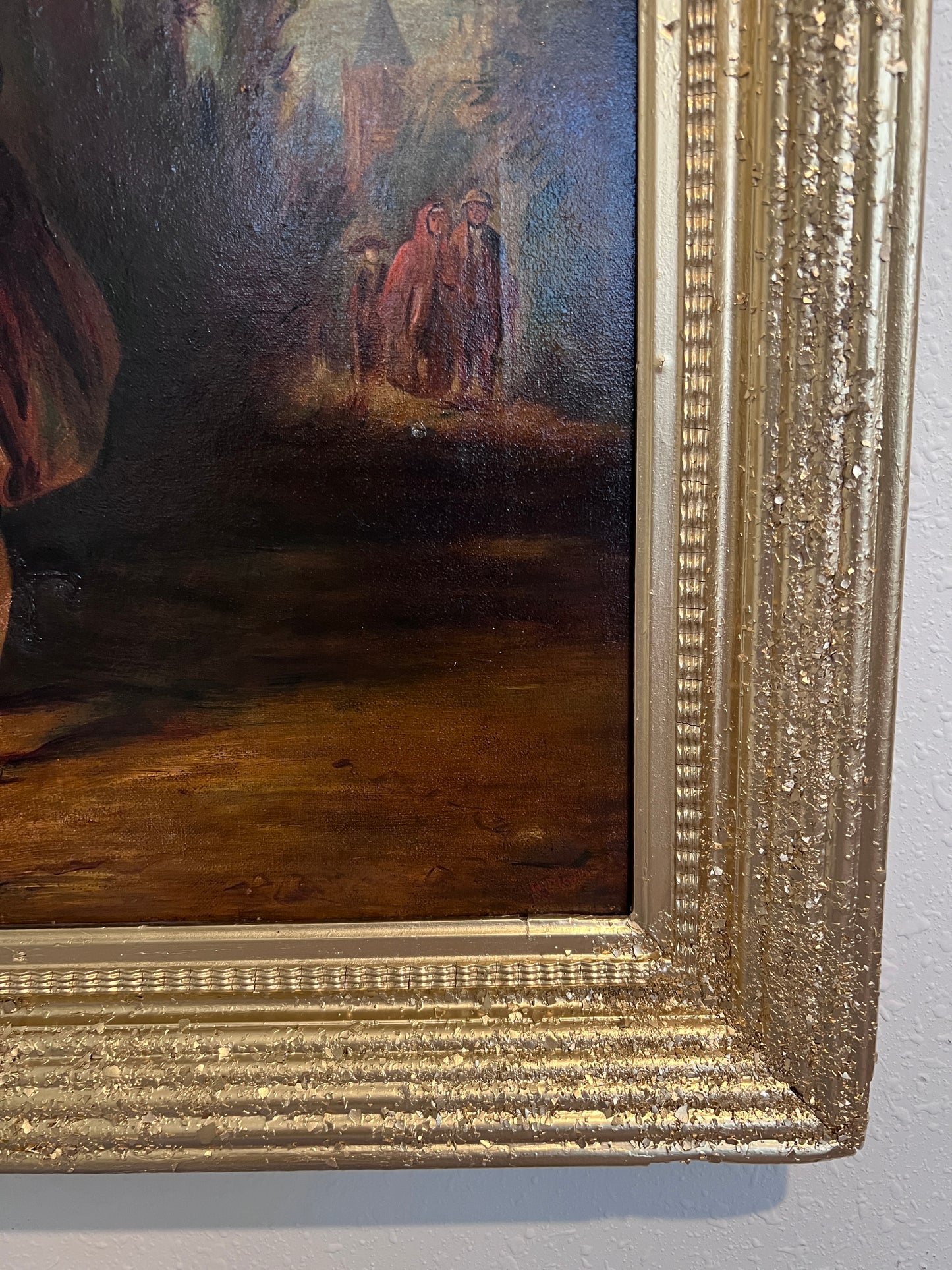 1870 British Artist Henry Martin (1835-1908) Antique Genre scene O/c painting