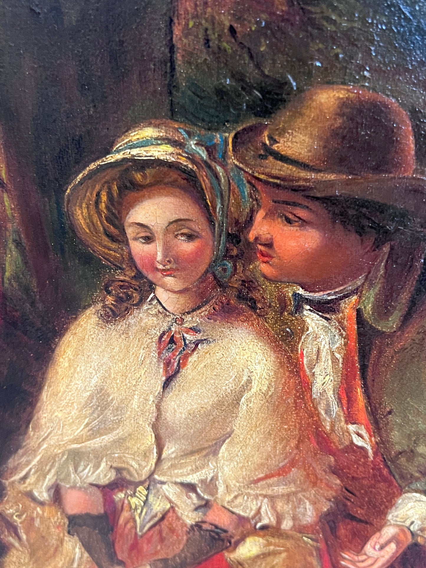 1870 British Artist Henry Martin (1835-1908) Antique Genre scene O/c painting
