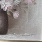 Original Painting on Canvas Still Life, Flowers, Framed, Signed