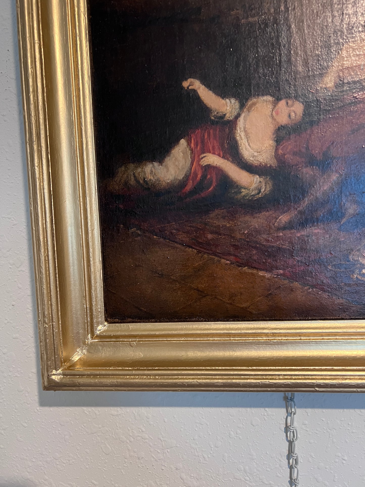 19thC Original Oil Painting Interior Scene Orientalist Signed Fortuny Antique