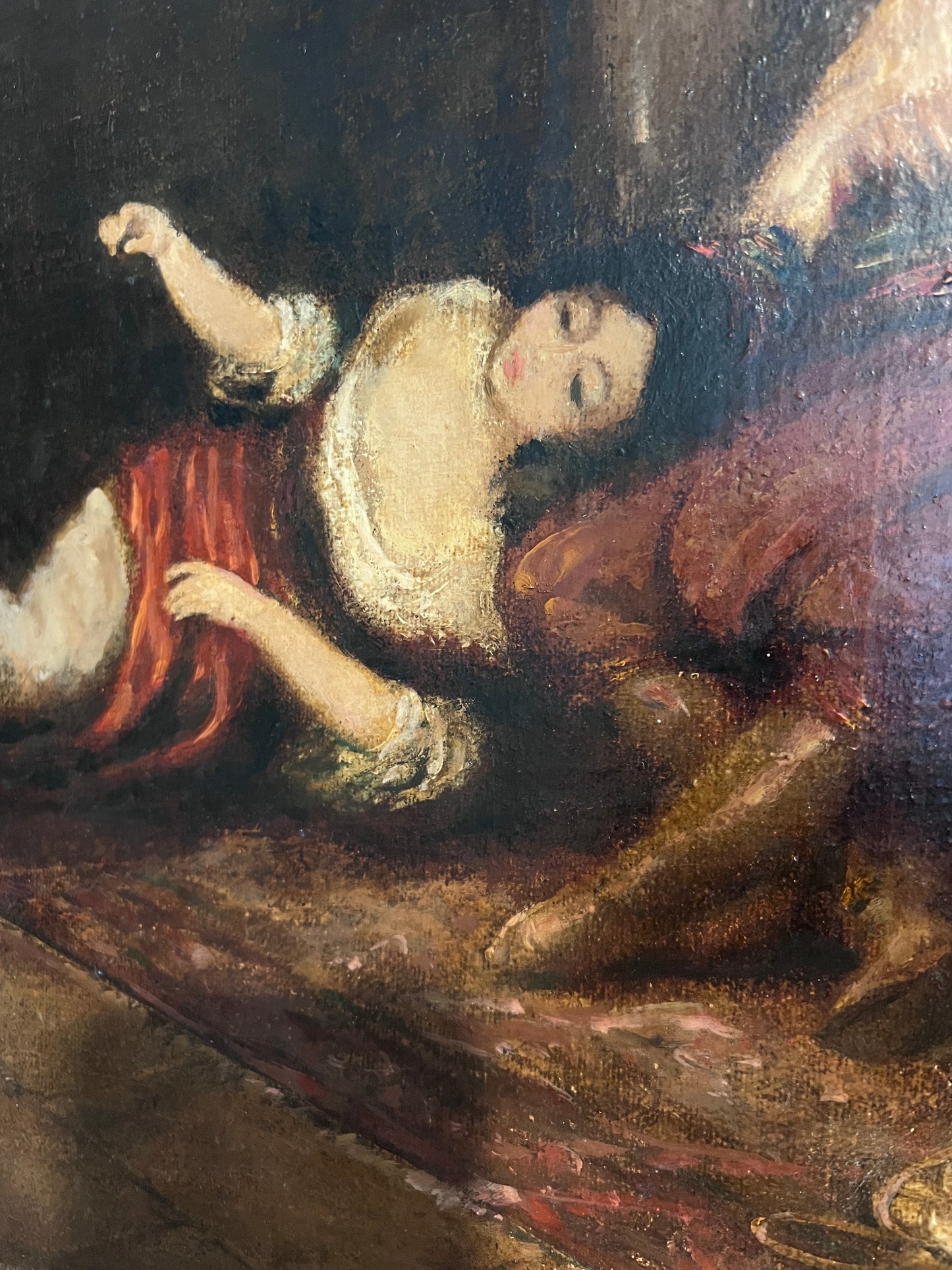 19thC Original Oil Painting Interior Scene Orientalist Signed Fortuny Antique