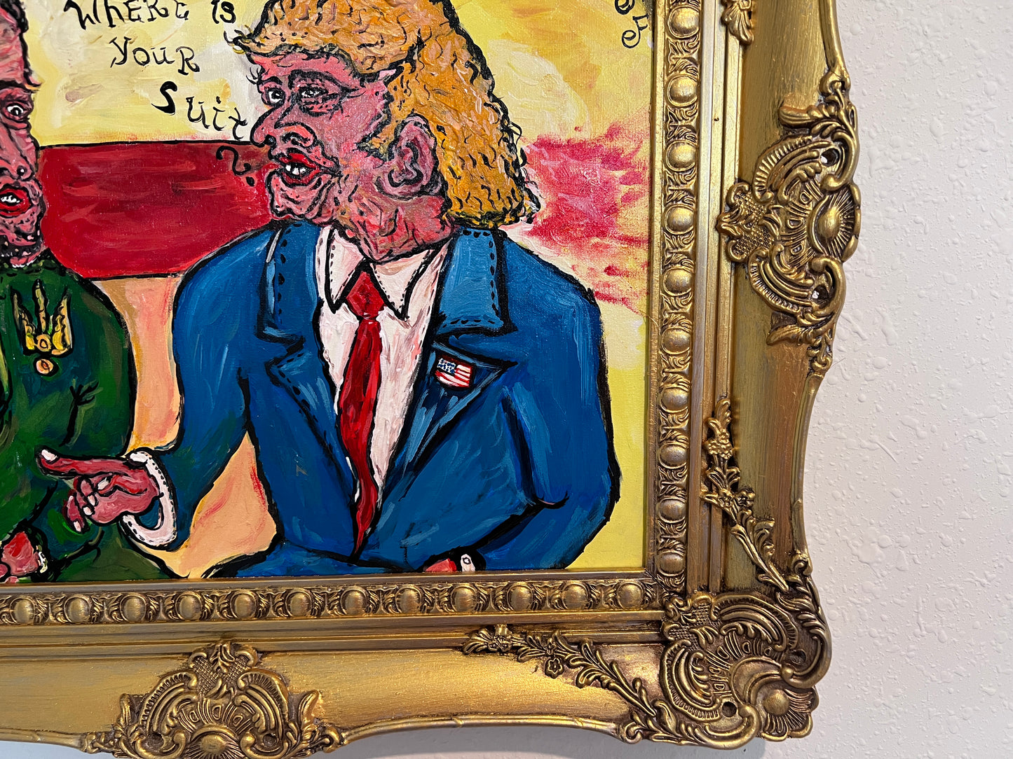 Unique Original Painting on Canvas by Serg Graff, COA "Trump Peace Deal"