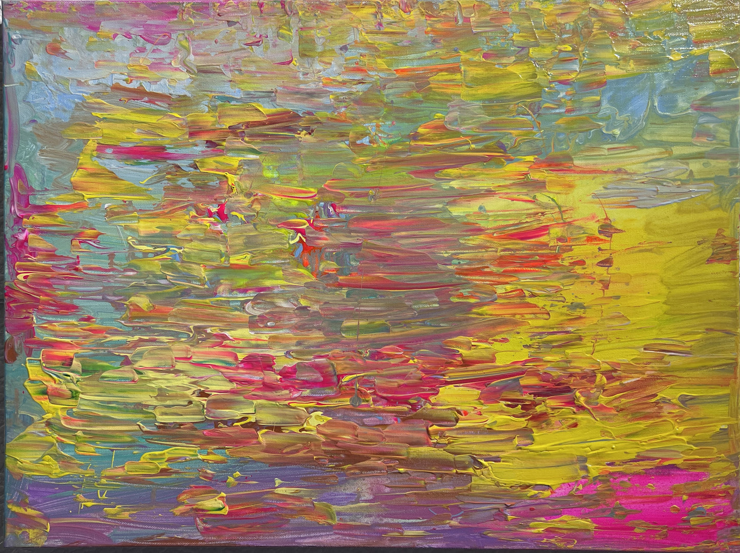 Original Abstract Painting on Canvas , Signed Serg Graff "Mood", COA