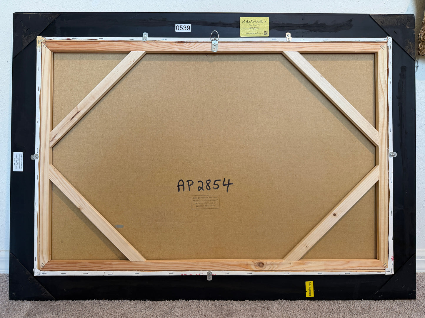 Josef Benda (German b.1937) Large Oil on canvas Painting Landscape Gold Frame