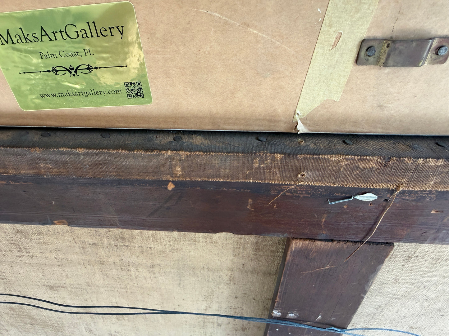 Antique 1893 Large Signed Oil Painting British School Deer Highland Landscape