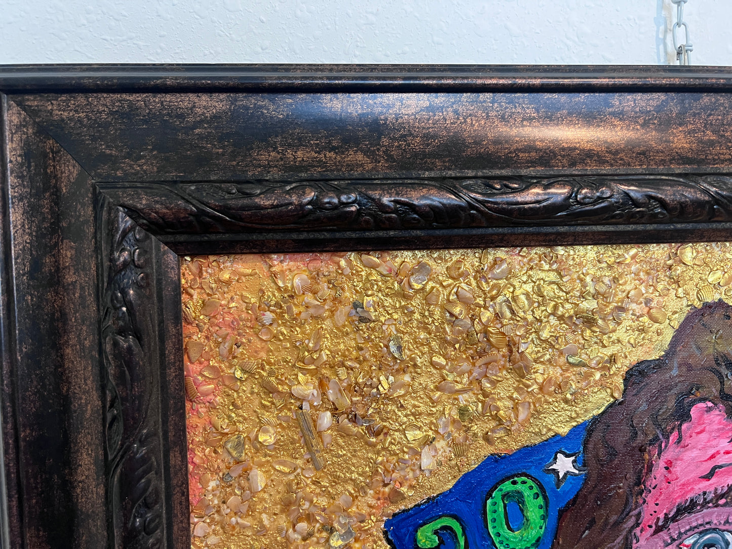One-of-a-kind Textured painting on board, "Andrew Jackson" by Serg Graff, COA