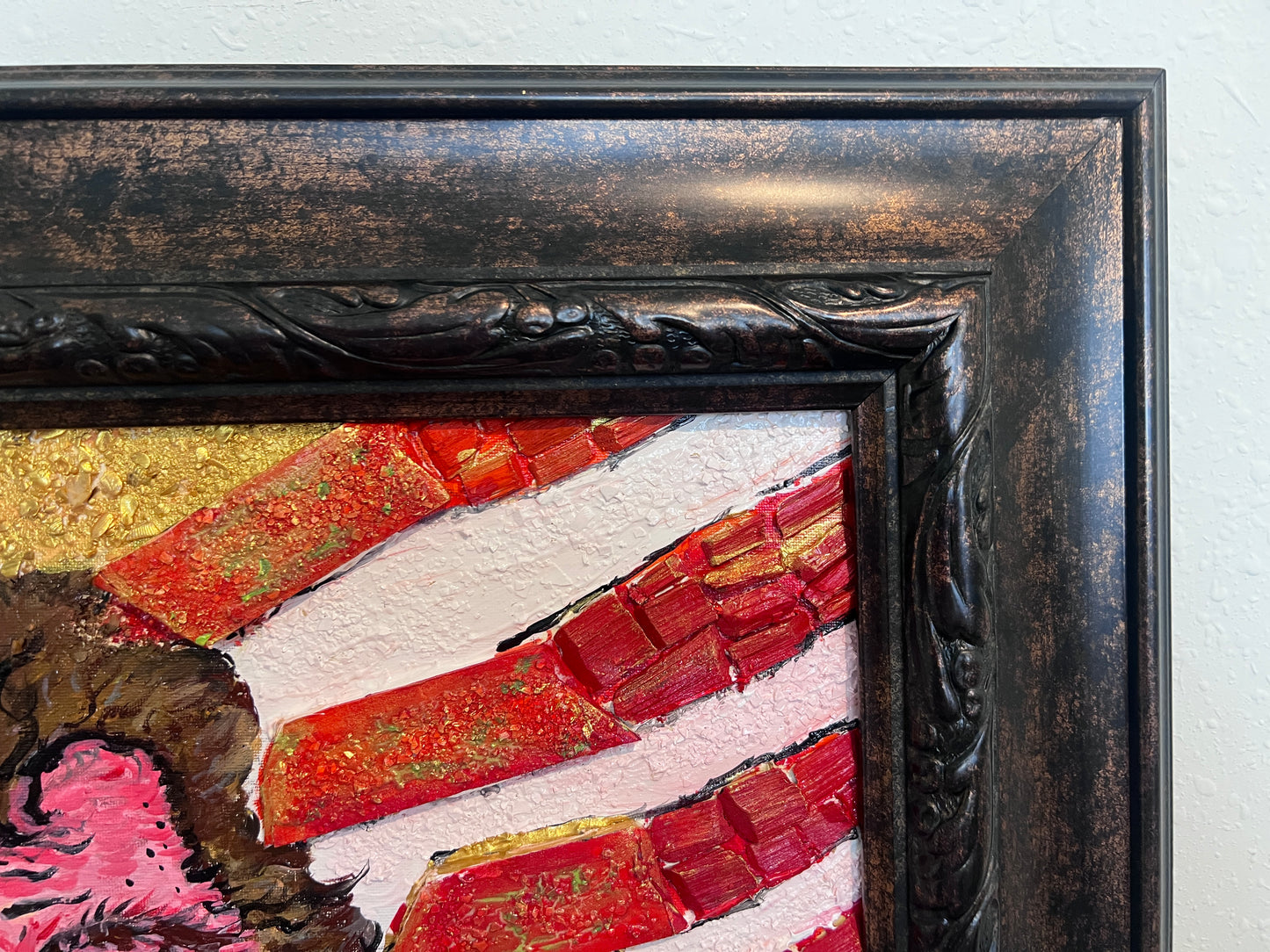 One-of-a-kind Textured painting on board, "Andrew Jackson" by Serg Graff, COA