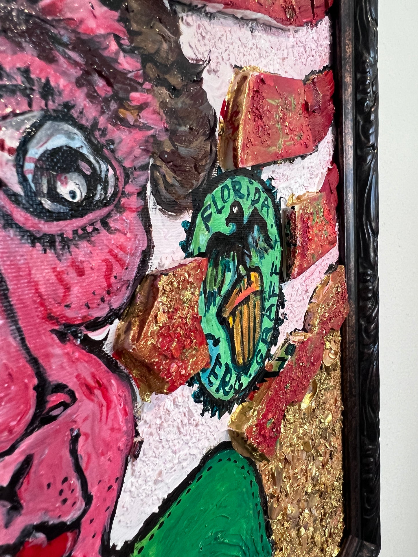 One-of-a-kind Textured painting on board, "Andrew Jackson" by Serg Graff, COA