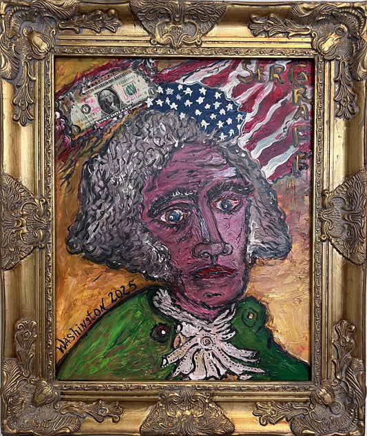 Original painting on canvas, "Young George Washington" by Serg Graff, COA