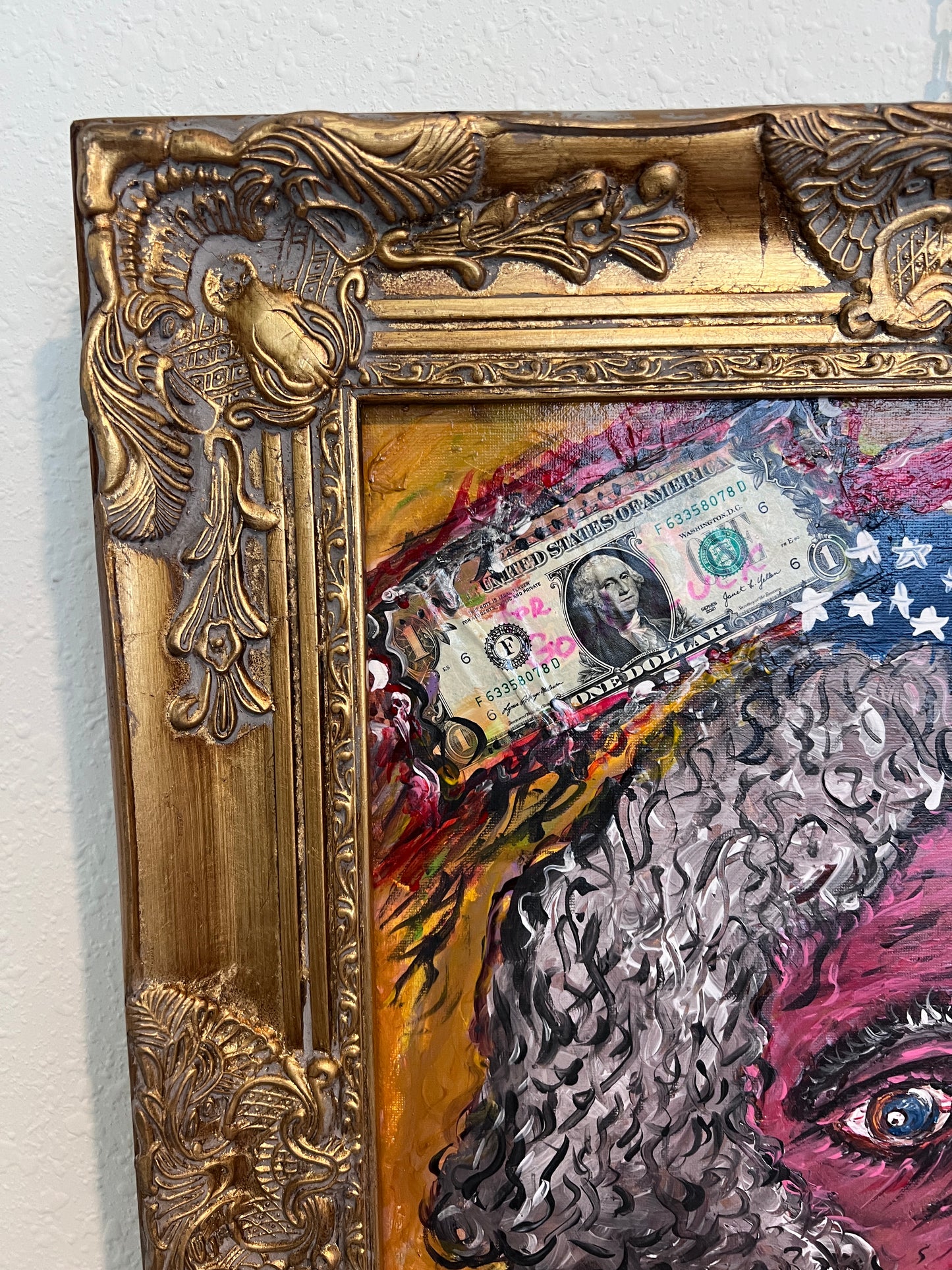 Original painting on canvas, "Young George Washington" by Serg Graff, COA