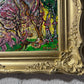 Original Abstract Painting on board by Serg Graff "Surreal Forest" COA, Framed