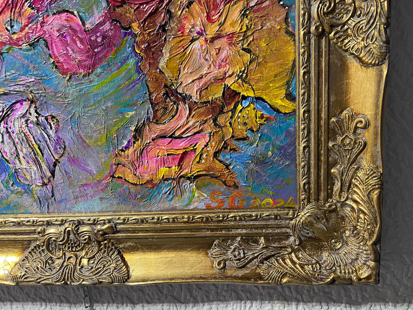 Abstract Painting on Board by Serg Graff "Spongebob and Bikini Bottom", COA