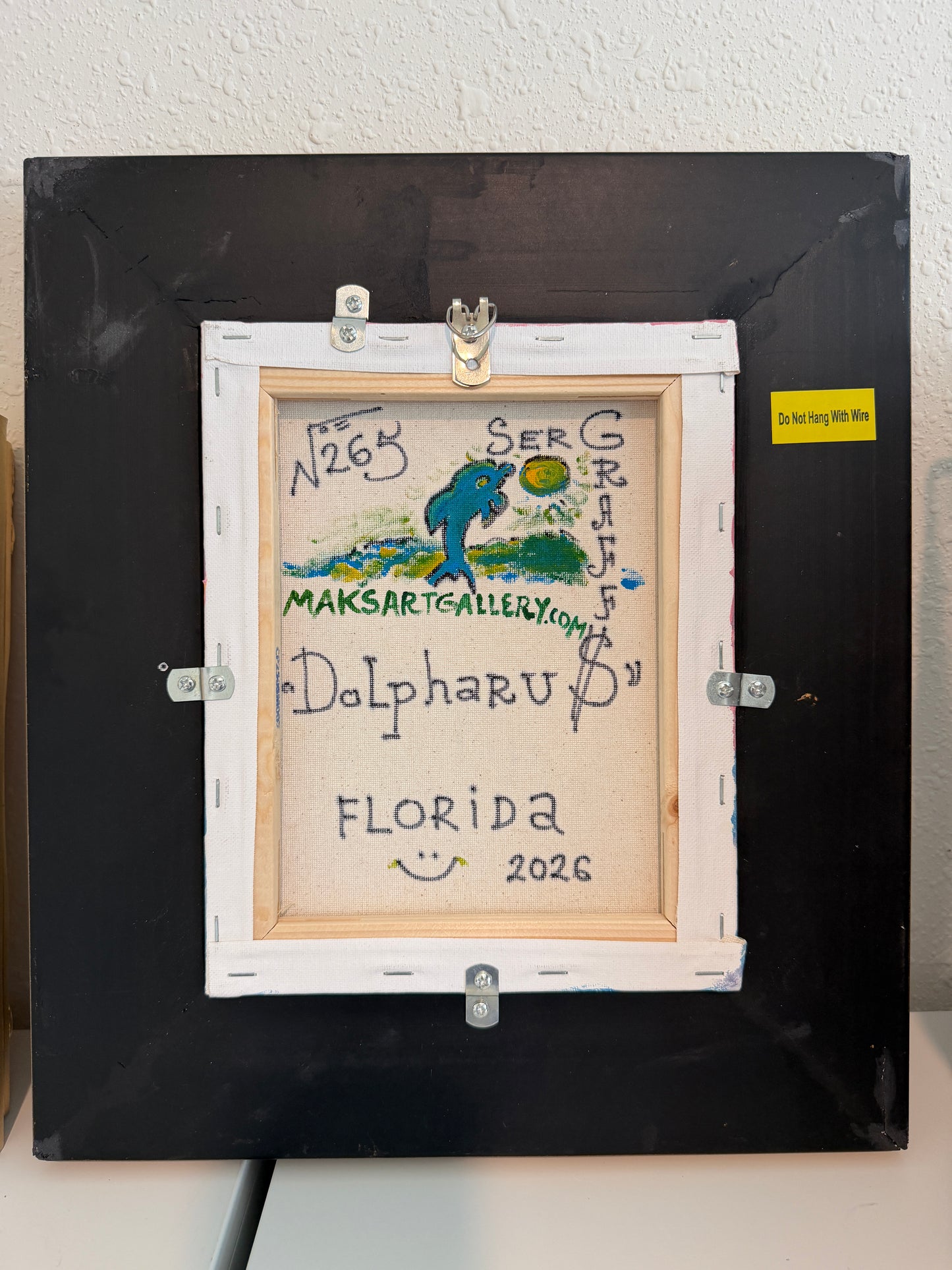 Serg Graff Original “Dolpharus” Acrylic Ship Painting | Gold Frame | Nautical