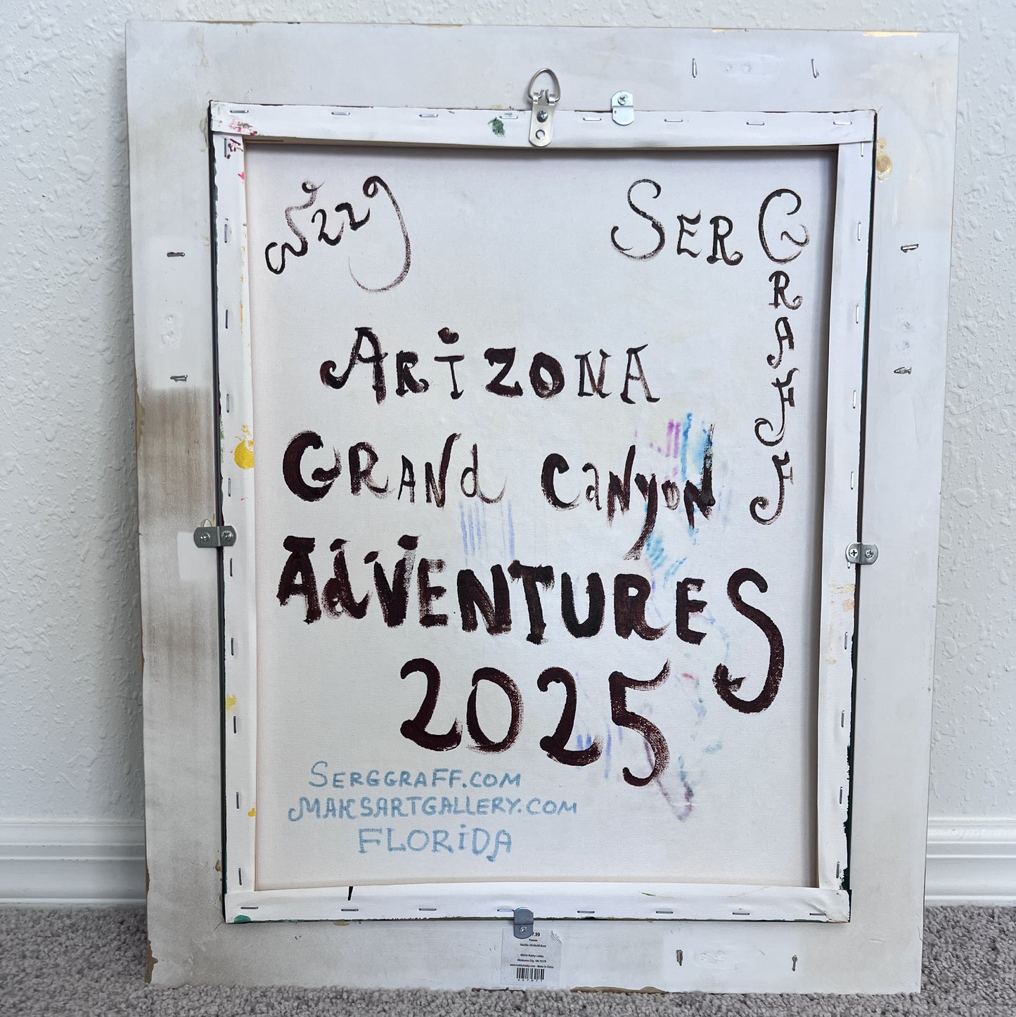 Original Painting on Canvas , Titled "Arizona Adventures " by Serg Graff, COA