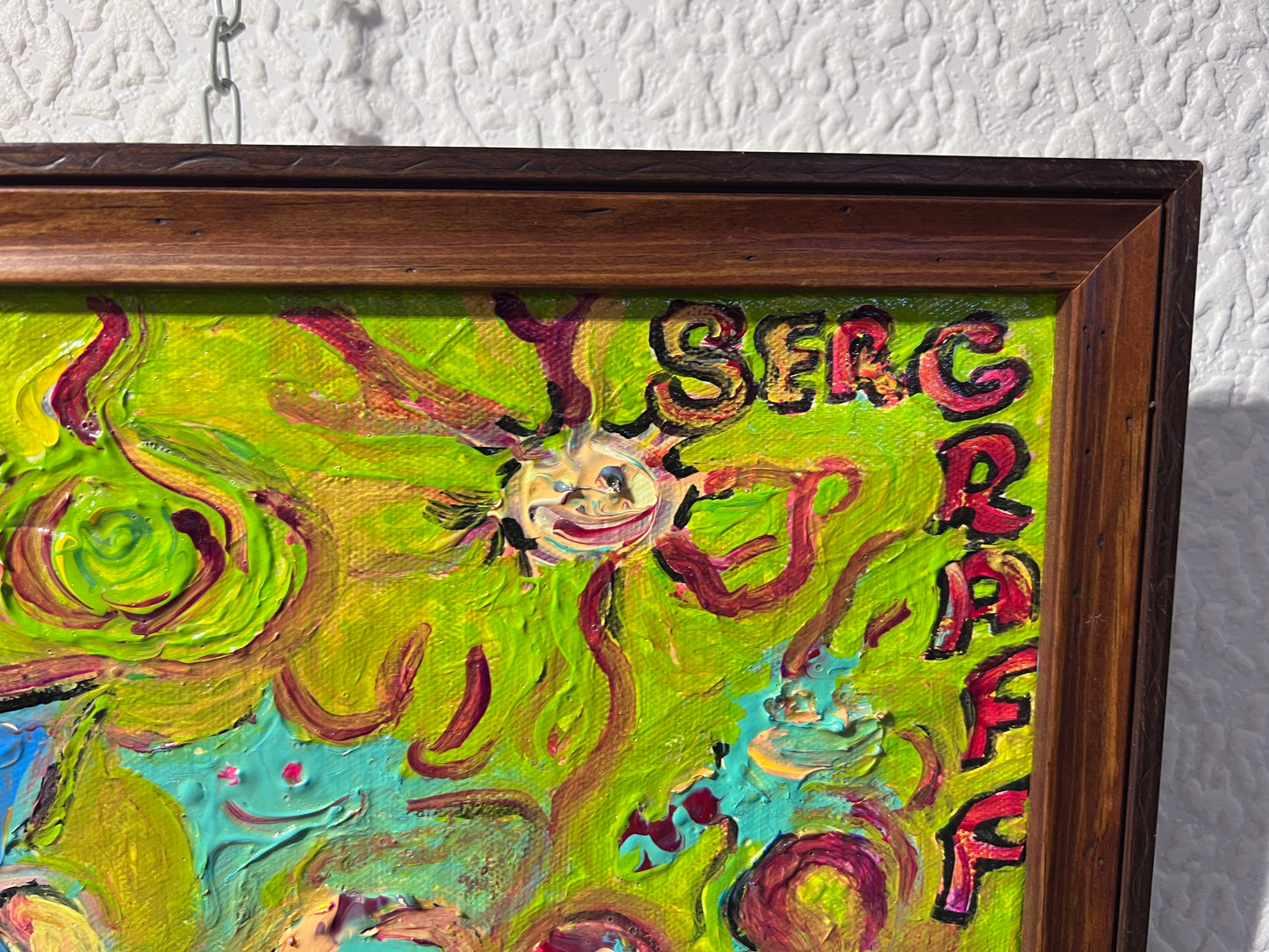 Abstract Painting on Canvas by Serg Graff "Funny Octopuses", COA