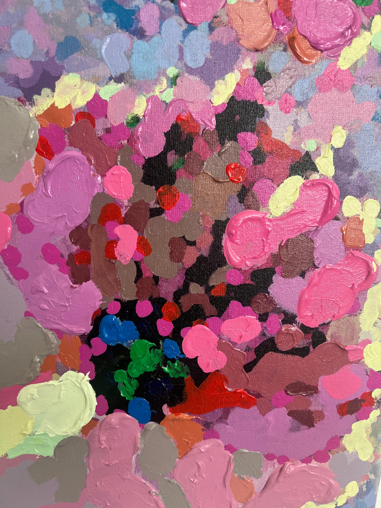 Original Abstract Textured Acrylic Painting on Canvas 47.5"x16", Unframed