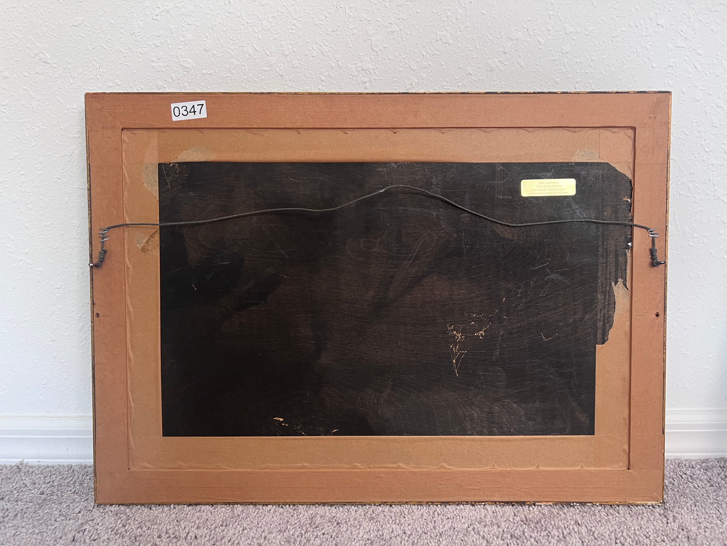 Antique Dutch Style Signed Oil Painting on Board – Winter Landscape Genre Scene