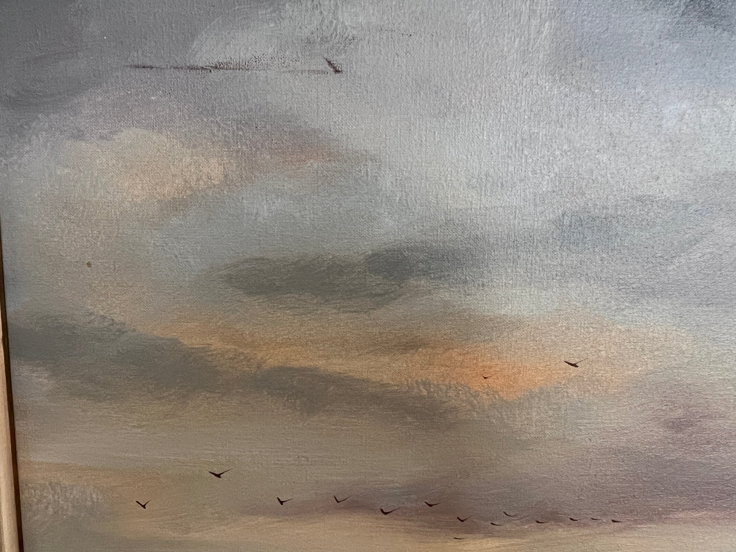Vintage Dutch Style Winter Landscape Oil Painting – Signed Martin – Canvas
