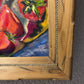 Original Still Life oil painting on canvas, Strawberries, Signed, Framed, Dated