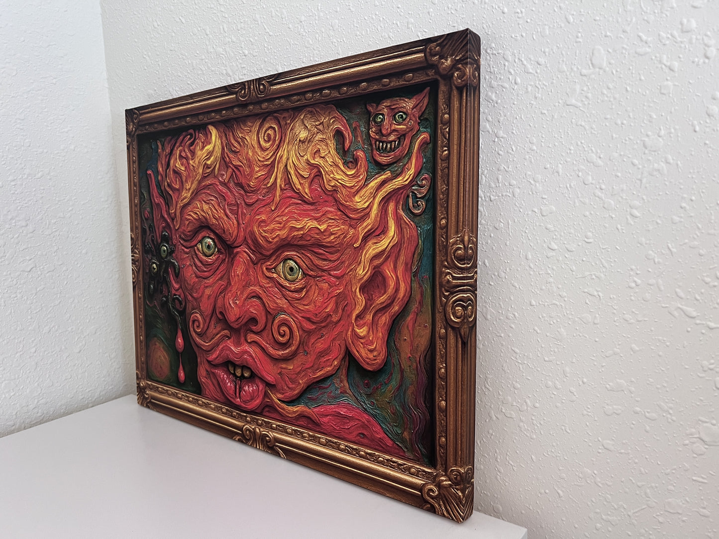 Apocalypse – Surreal Demon Portrait Print on Canvas by Serg Graff, 20" x 16"