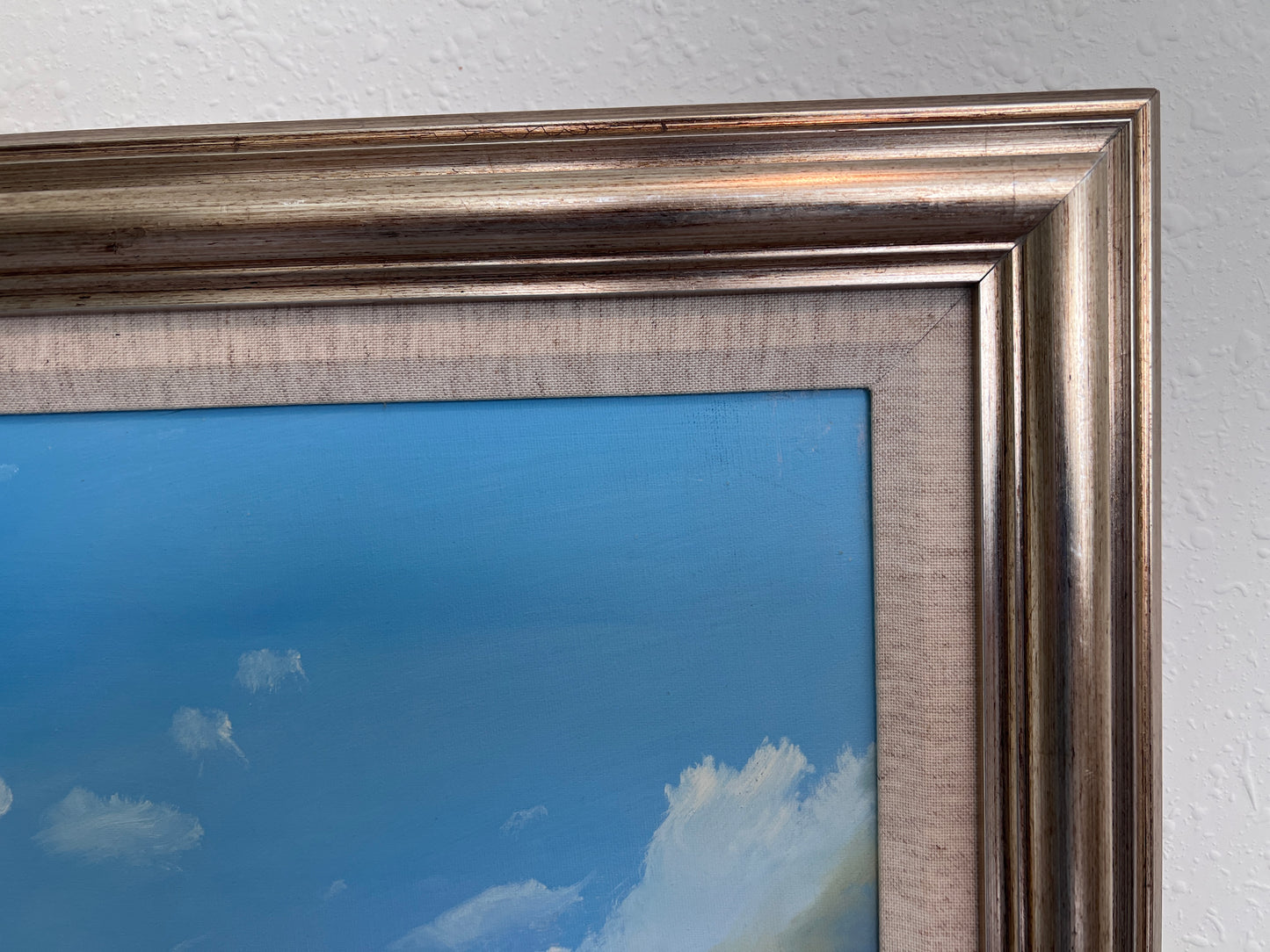 Ambrose Large Original Oil Painting on Canvas Sailing Ship Ocean Seascape Framed