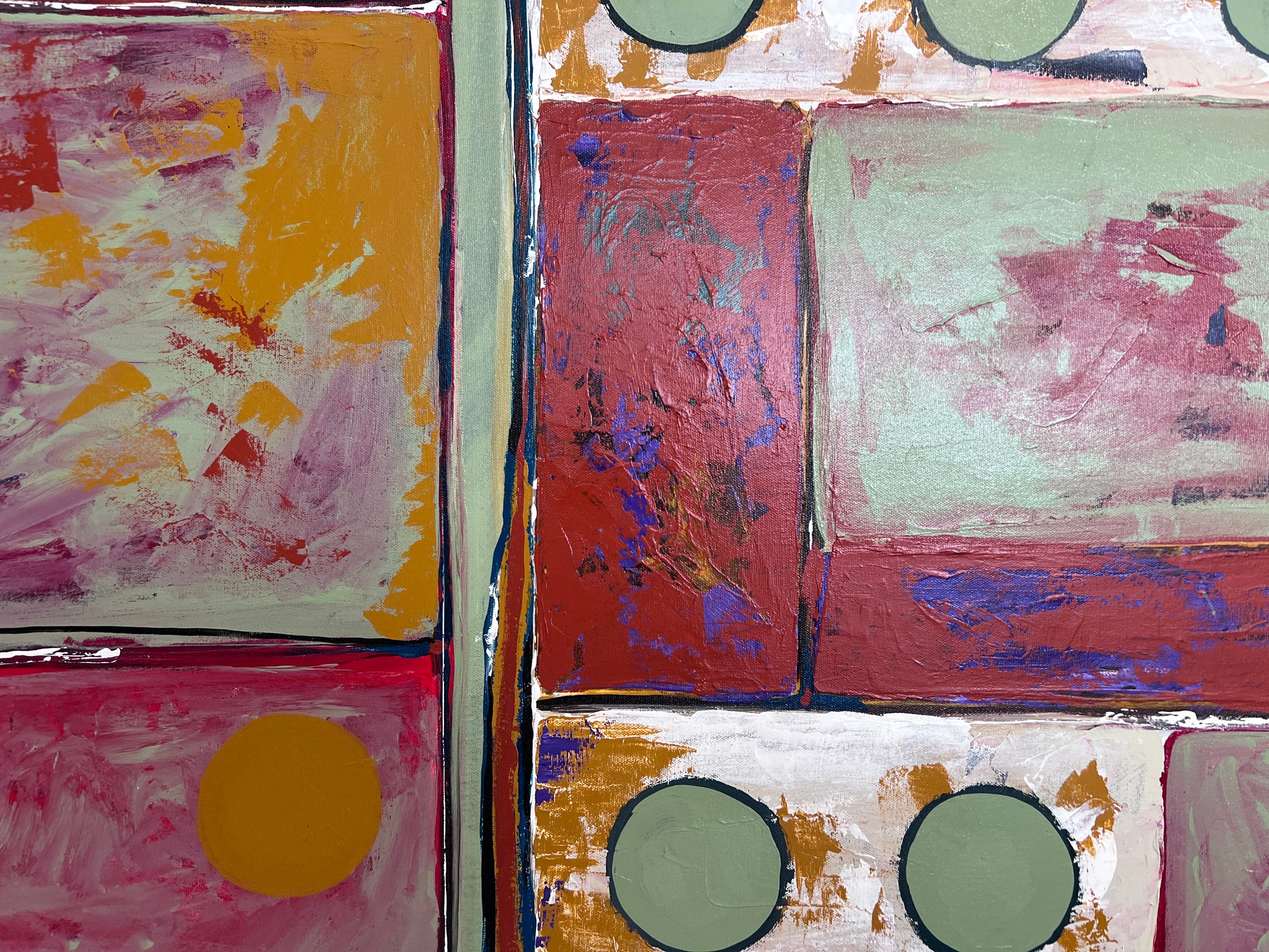 Elizabeth McKay Abstract Original Acrylic Painting Modern Geometric Art