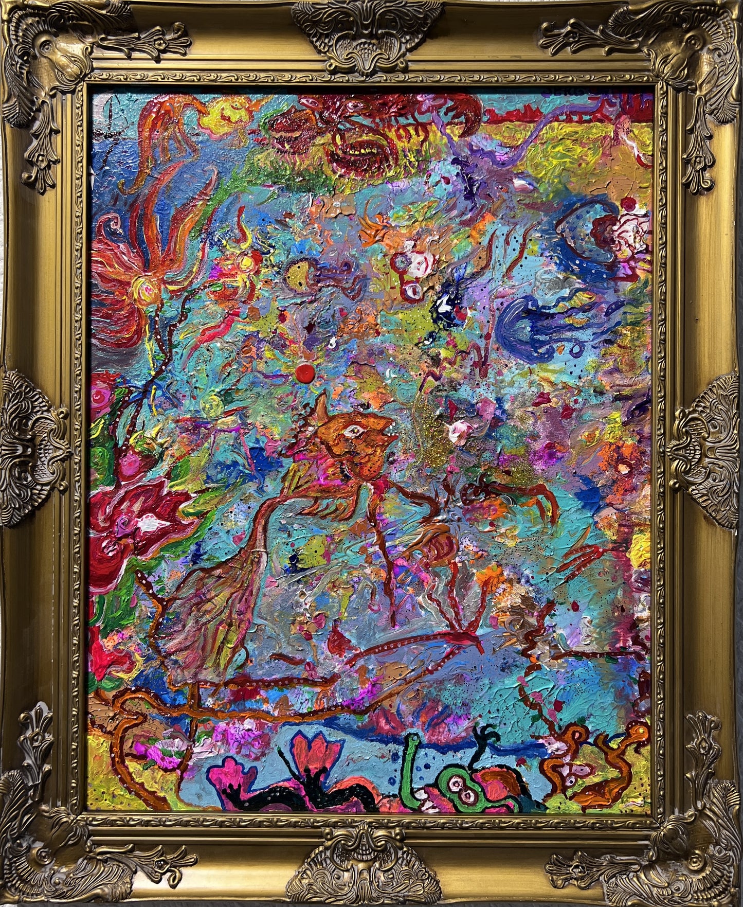 Serg Graff Large Original Abstract Painting on Canvas "Lagoon Awakening" COA